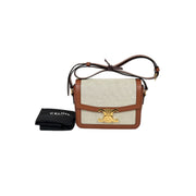 Celine Triomphe Teen 18.5cm Brown Canvas